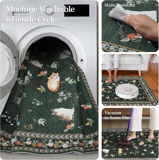 2x6 Washable Kitchen Runner Rug - Image 6