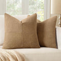 MIULEE Brown Decorative Throw Pillow Covers 18x18 Inch by MIULEE