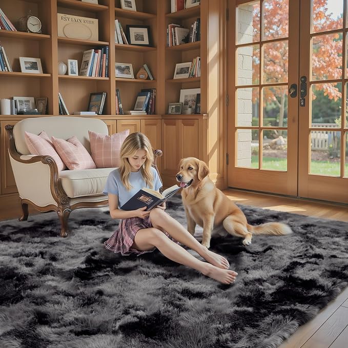 Rugs for Living Room 5x8, Alfombras para Salas Shag Large Plush Soft Area Rug - Image 3