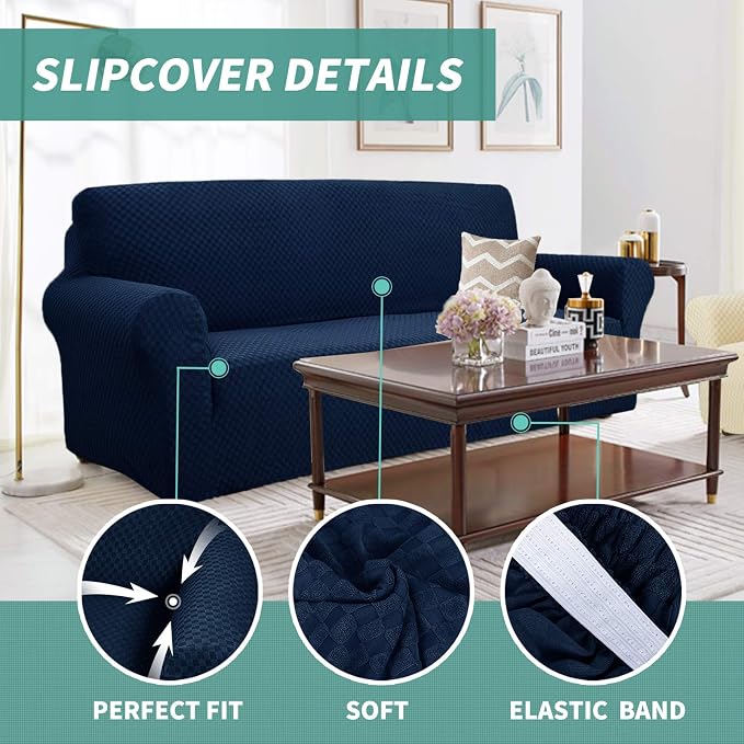 YEMYHOM Couch Cover Latest Jacquard Design High Stretch Sofa Chair Covers - Image 3