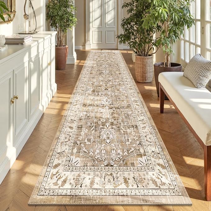 LOKHOM Washable Runner Rug, 3x10 Non-Slip Vintage Kitchen Runner Rug - Image 3