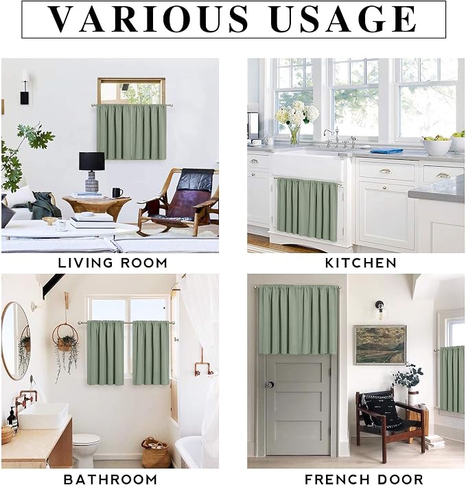 RYB HOME Short Blackout Curtains - Image 8