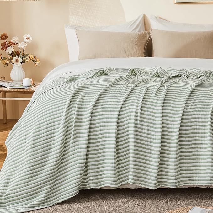 EMME Cotton Muslin Twin XL Blanket Breathable Gauze Soft Lightweight Adults - Image 7