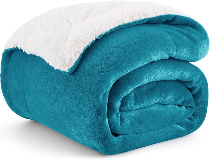 Bedsure GentleSoft Sherpa Fleece Throw Blanket by BEDSURE