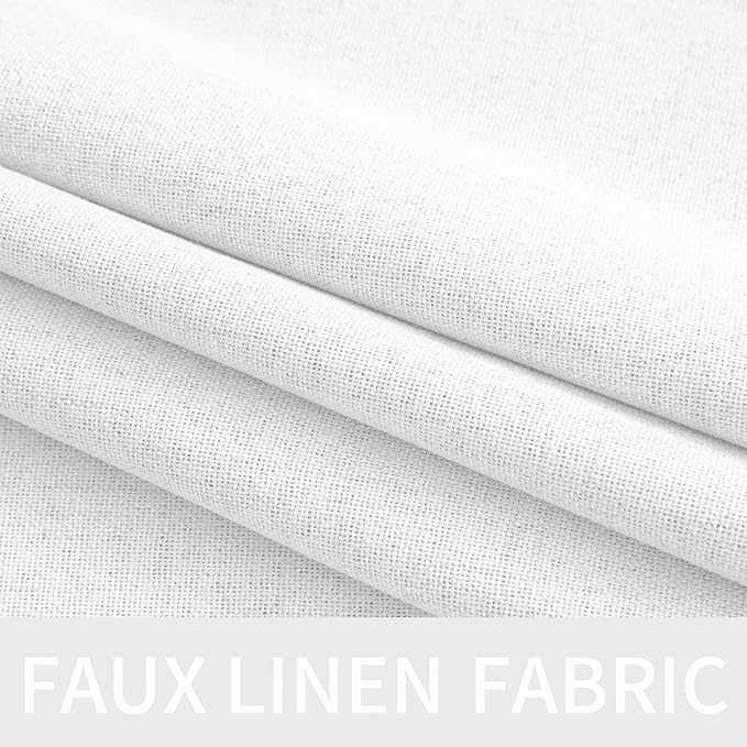 MIULEE Linen Textured Curtains Solid 100% Blackout - Image 5