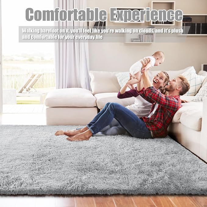 9x12 Fluffy Area Rugs for Living Room, Large Fuzzy Shag Area Rug for Bedroom - Image 5