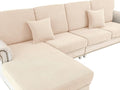 Couch Cushion Covers for Sectional Sofa L Shape Washable Separate Seat Chaise by LA+MEACK