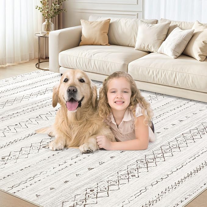 cotiled 12x15 Area Rug Living Room: Washable Boho Rugs - Image 5