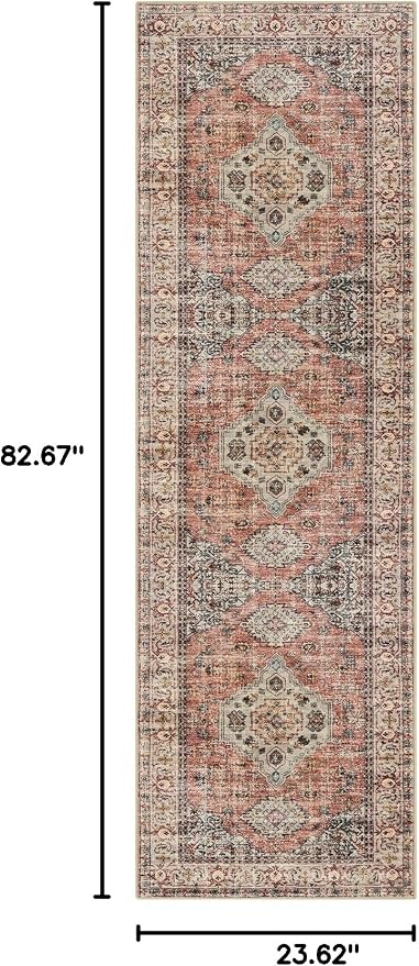 Lahome Oriental Washable Runner Rug Non Slip, 2x7 Rug Runners - Image 2