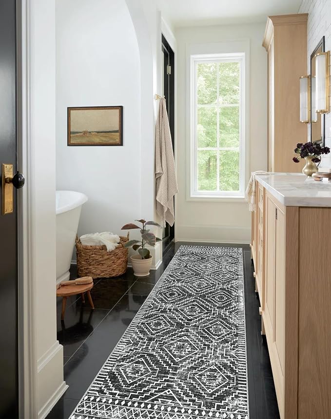 Wonnitar Moroccan Hallway Runner Rug 10 ft, Machine Washable 2'6"x10' Long - Image 5