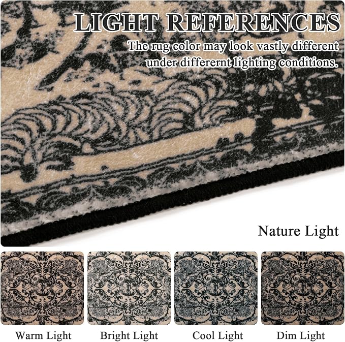 Vaukki Hallway Runner Rug, Vintage Shaggy Soft Laundry Rug Runner, Non Slip - Image 5