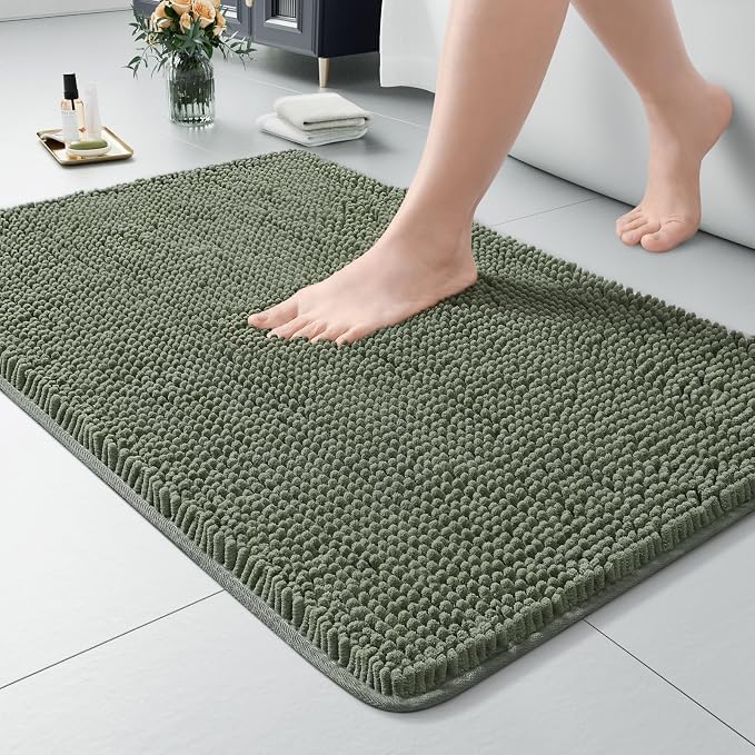 LOCHAS Luxury Bathroom Rug Shaggy Bath Mat 24 x 36 Inch, Washable Non Slip Bath by LOCHAS