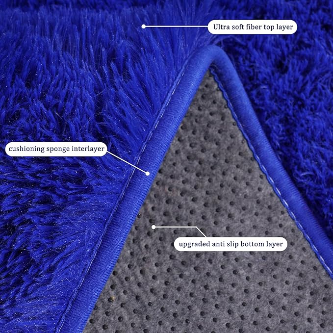 Runner Rugs for Bedroom, 2x6 Fluffy Throw Area Rug Non Slip for Bedside Dorm - Image 4
