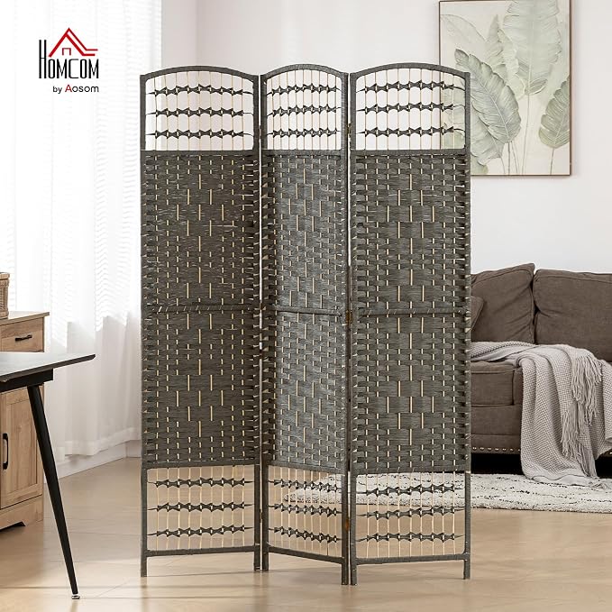 HOMCOM 3 Panel Room Divider, Folding Privacy Screen, 5.6' Room Separator - Image 2