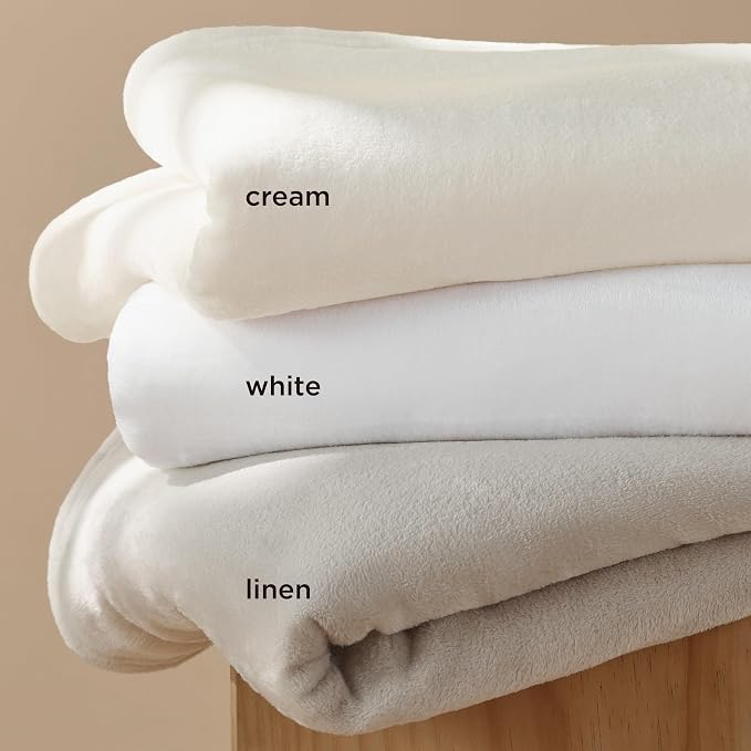 Bedsure GentleSoft Fleece Bed Blankets Full Size Cream - Image 4
