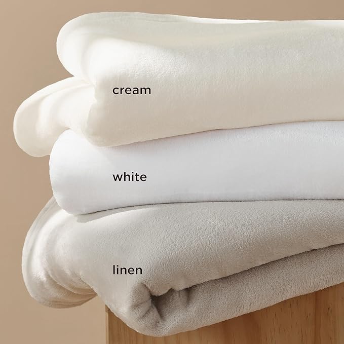 Bedsure GentleSoft Fleece Throw XL Blanket Linen - Image 4