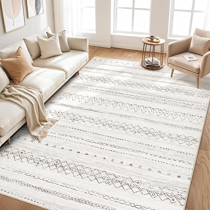 cotiled 7x9 Area Rug Living Room: Washable Boho Rugs - Image 6