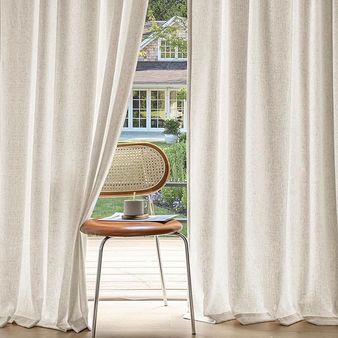 MIULEE Non-See-Through Privacy Curtains 2 Panels, Light Filtering Window by MIULEE