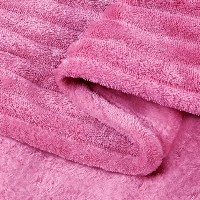 BEDELITE Fleece Throw Blanket for Couch – 3D Ribbed Jacquard Soft and Warm - Image 6