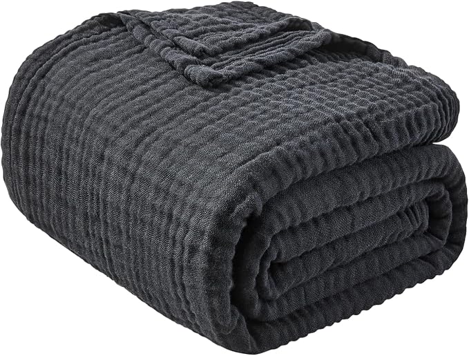 EMME Cotton Muslin Large Throw Blanket Couch Breathable Gauze Blanket Soft - Image 8
