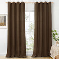 BGment Brown Linen Curtains for Living Room 108 Inch Length 2 Panels Set by BGment