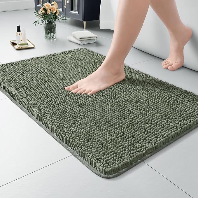 LOCHAS Luxury Bathroom Rug Shaggy Bath Mat 20 x 30 Inch, Washable Non Slip Bath by LOCHAS