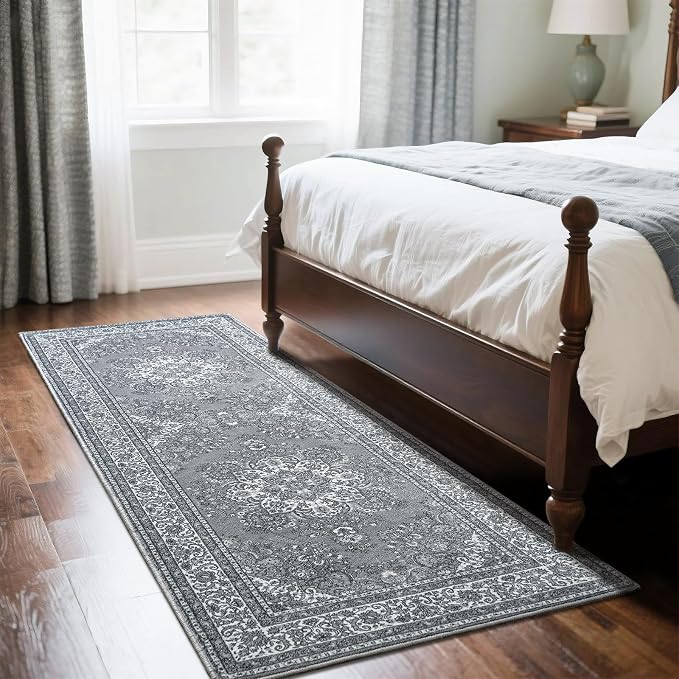 Runner Rug for Bedroom, 2x6 Non-Slip Vintage Area Rug, Machine Washable Boho - Image 6