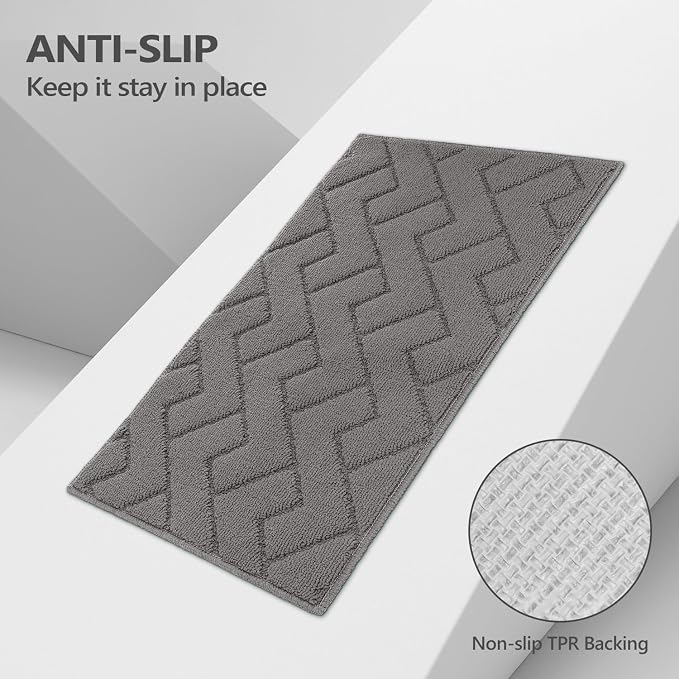 hicorfe Dirt Trapper Indoor Doormat, Non Slip Backing Washable Door Mats - Image 6