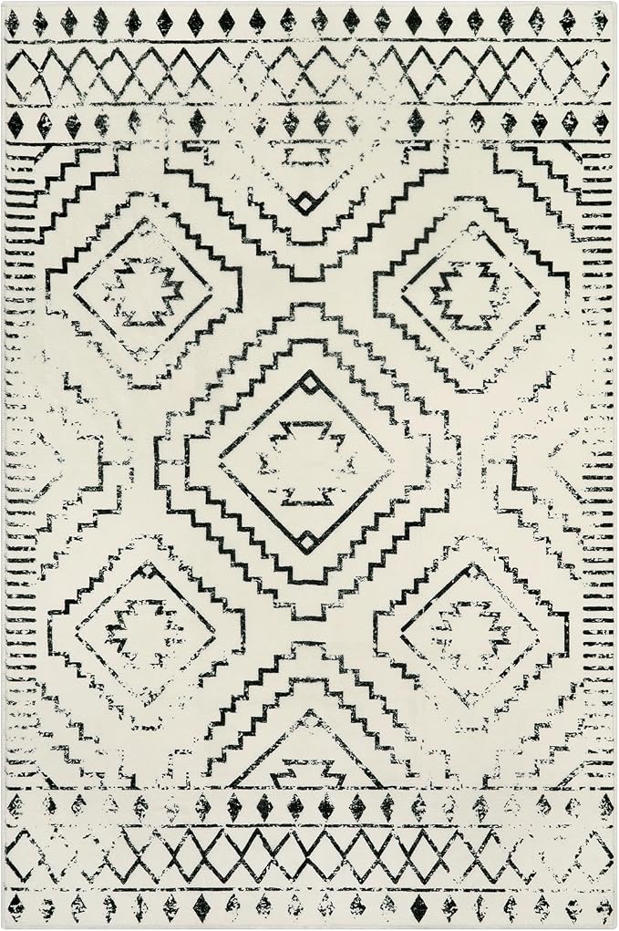 Wonnitar Moroccan 4x6 Area Rug, Washable Soft Large Rug - Image 7