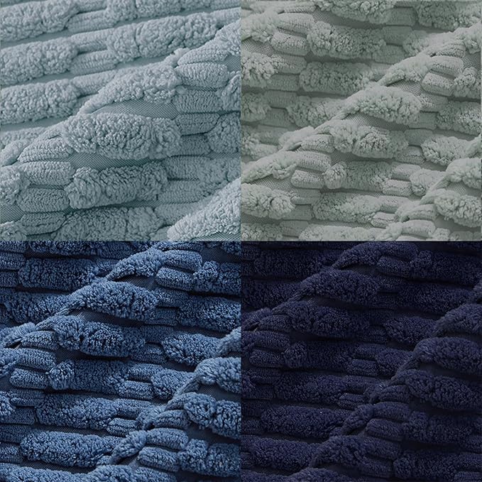 Fancy Homi Set of 4 Blue Boho Decorative Throw Pillow Covers 26x26 Inch - Image 5
