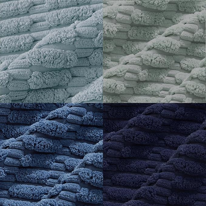 Fancy Homi Set of 4 Blue Decorative Throw Pillow Covers 20x20 Inch - Image 5