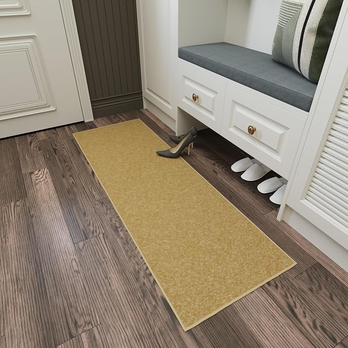 Ottomanson Hallway Runner Rug 1'10" x 6' Non Slip Solid Area Rugs Easy to Clean - Image 10