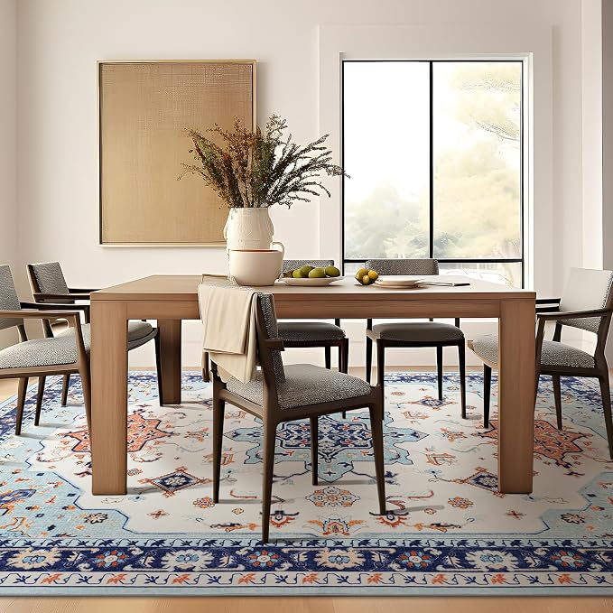 Phantoscope Washable Area Rug 6'x9' Non-Slip, Vintage Boho Rugs - Image 5
