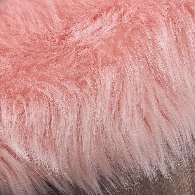 Latepis Pink Rugs for Bedroom Girls Round Rugs 8ft Large Area Fluffy Circle - Image 6