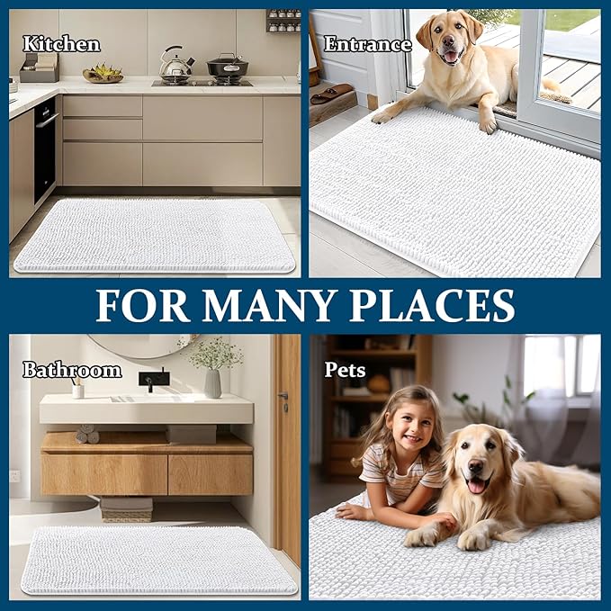 OLANLY Dog Door Mat for Muddy Paws 40x24, Absorbs Moisture and Dirt, Absorbent - Image 8