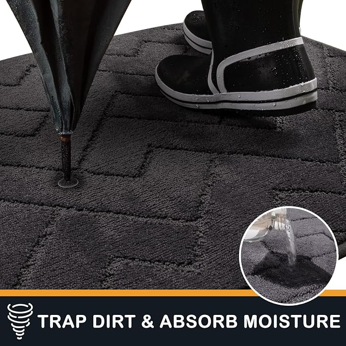 PURRUGS Dirt Trapping Door Mat 48" x 48", Non-Slip Machine Washable Entry Rug - Image 5