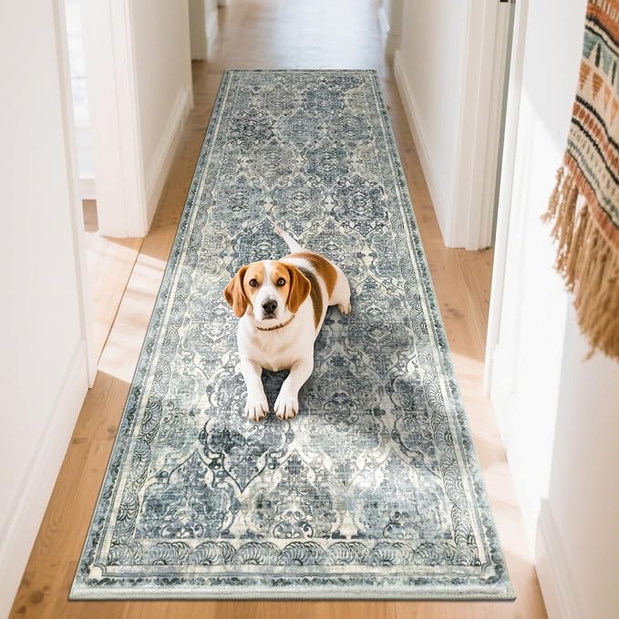 Vaukki Hallway Runner Rug, Vintage Shaggy Soft Laundry Rug Runner, Non Slip - Image 7