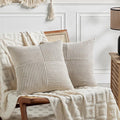Fancy Homi 2 Packs Neutral Taupe Big Decorative Throw Pillow Covers 24x24 Inch by Fancy+Homi