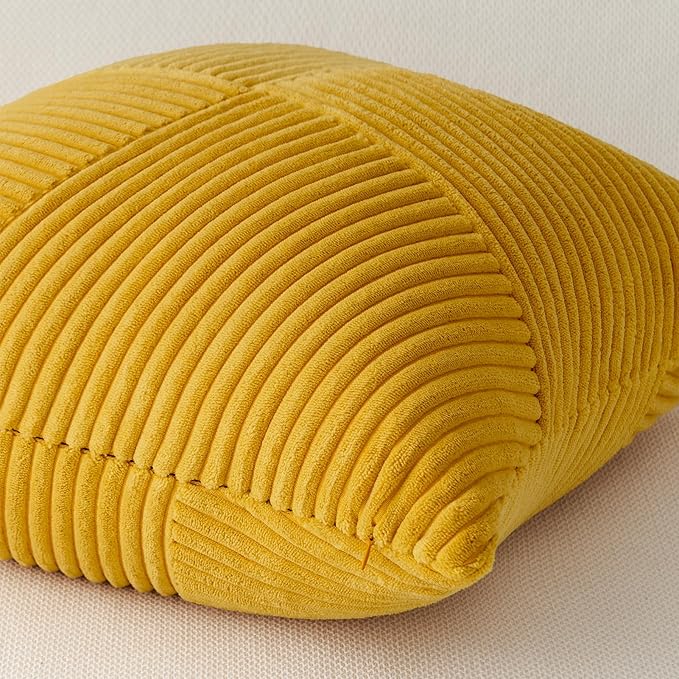Topfinel Set of 2 Decorative Yellow Throw Pillow Covers 18x18 Inch - Image 2