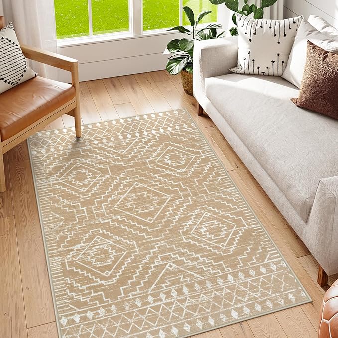 Wonnitar Moroccan Washable Rug 3x5, Non-Slip Entryway Area Rug, Soft Farmhouse - Image 6
