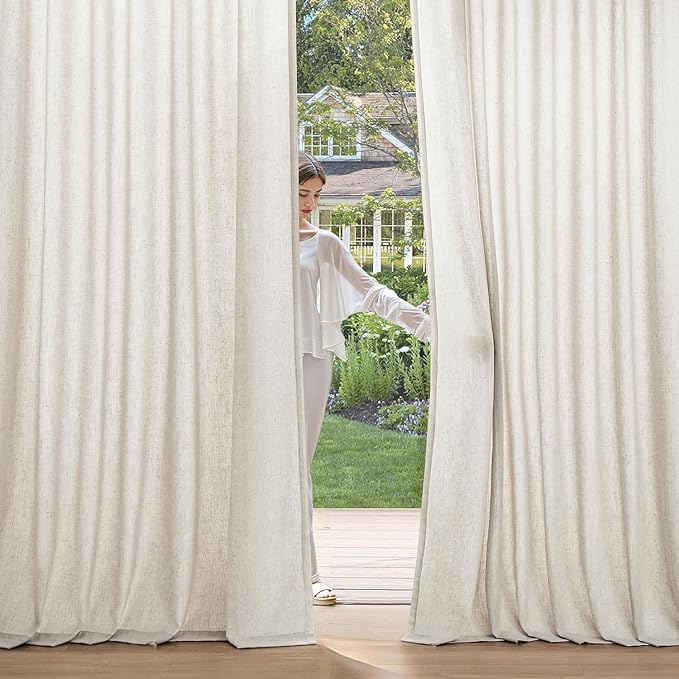 MIULEE Non-See-Through Privacy Curtains 2 Panels, Light Filtering Window - Image 2