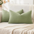 MIULEE Sage Green Couch Pillow Covers 12x20 Inch by MIULEE