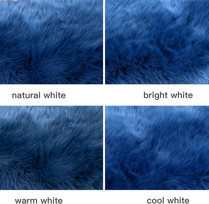 SERISSA Ultra Soft Fluffy Rug Dark Blue Faux Sheepskin Fur Rug Shaggy Couch - Image 6