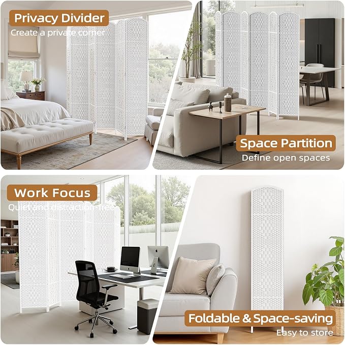 HALLYBEE Room Divider for Space Separation, Room Dividers and Folding Privacy - Image 7