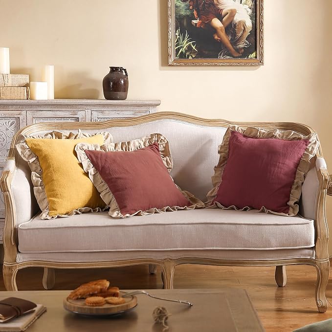 patdrea Rhodo Shabby Chic Decorative Throw Pillow Covers 22x22 Set of 2 - Image 7