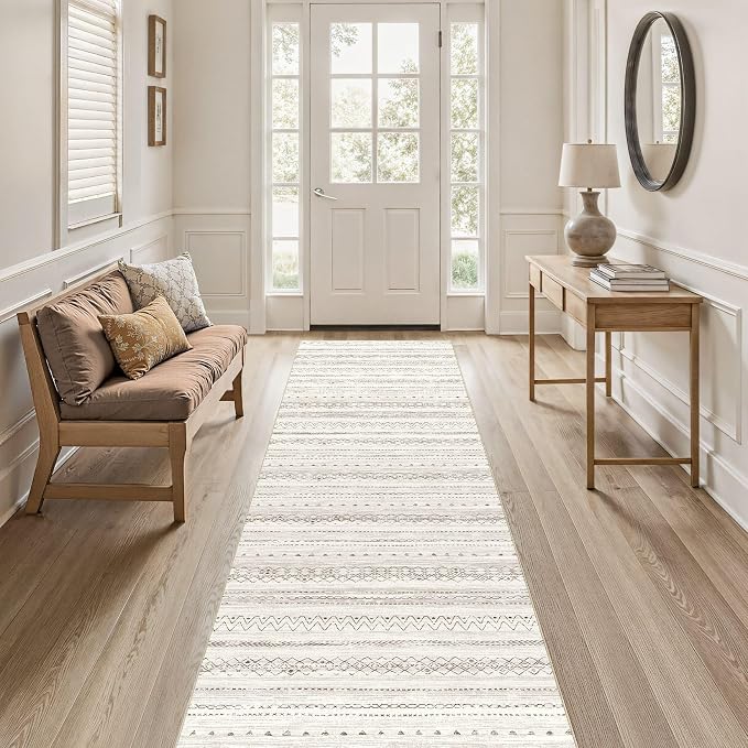 cotiled Hallway 2.6x8 Runner Rugs: Washable Boho Rugs - Image 6