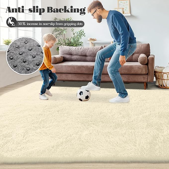 6x9 Area Rug for Living Room: Fluffy Shag Soft Washable Rugs Large Fuzzy Plush - Image 7