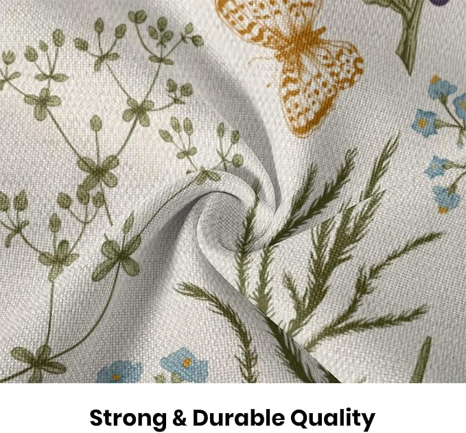 AEIOAE Spring Pillow Covers 24x24 Inch Set of 2, Sage Green Wild Flower Plant - Image 7