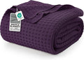 Utopia Bedding Plum 100% Cotton Waffle Blanket 300 GSM Soft Lightweight by UTOPIABEDDING