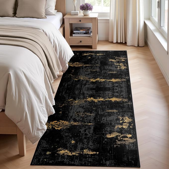 Washable Area Rugs 2'x8' Non-Slip Modern Abstract Soft - Image 3